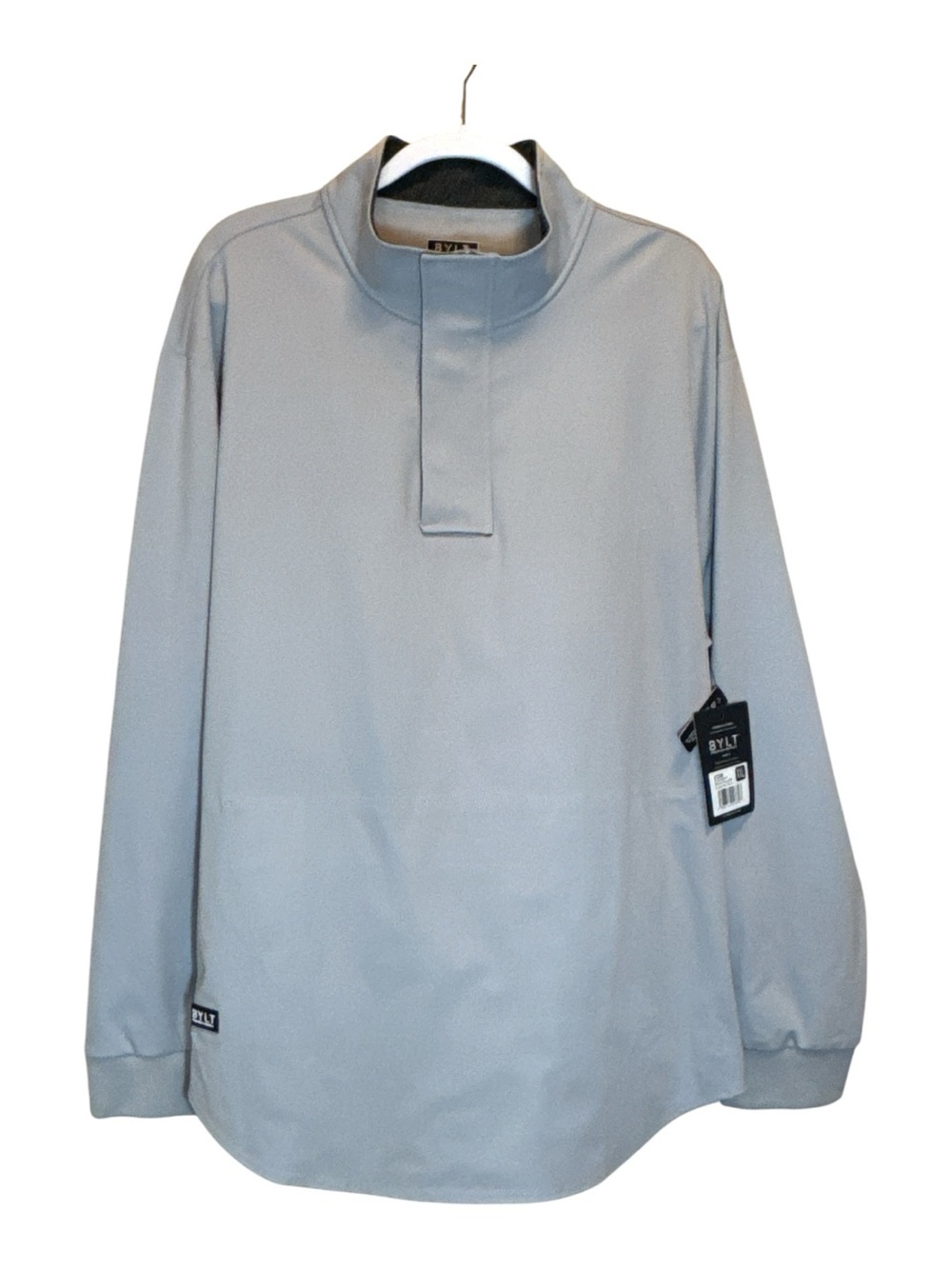 BYLT Premium Basics Elite Fairway Golf Pullover XXL Gray Storm Magnetic 1/4 Zip